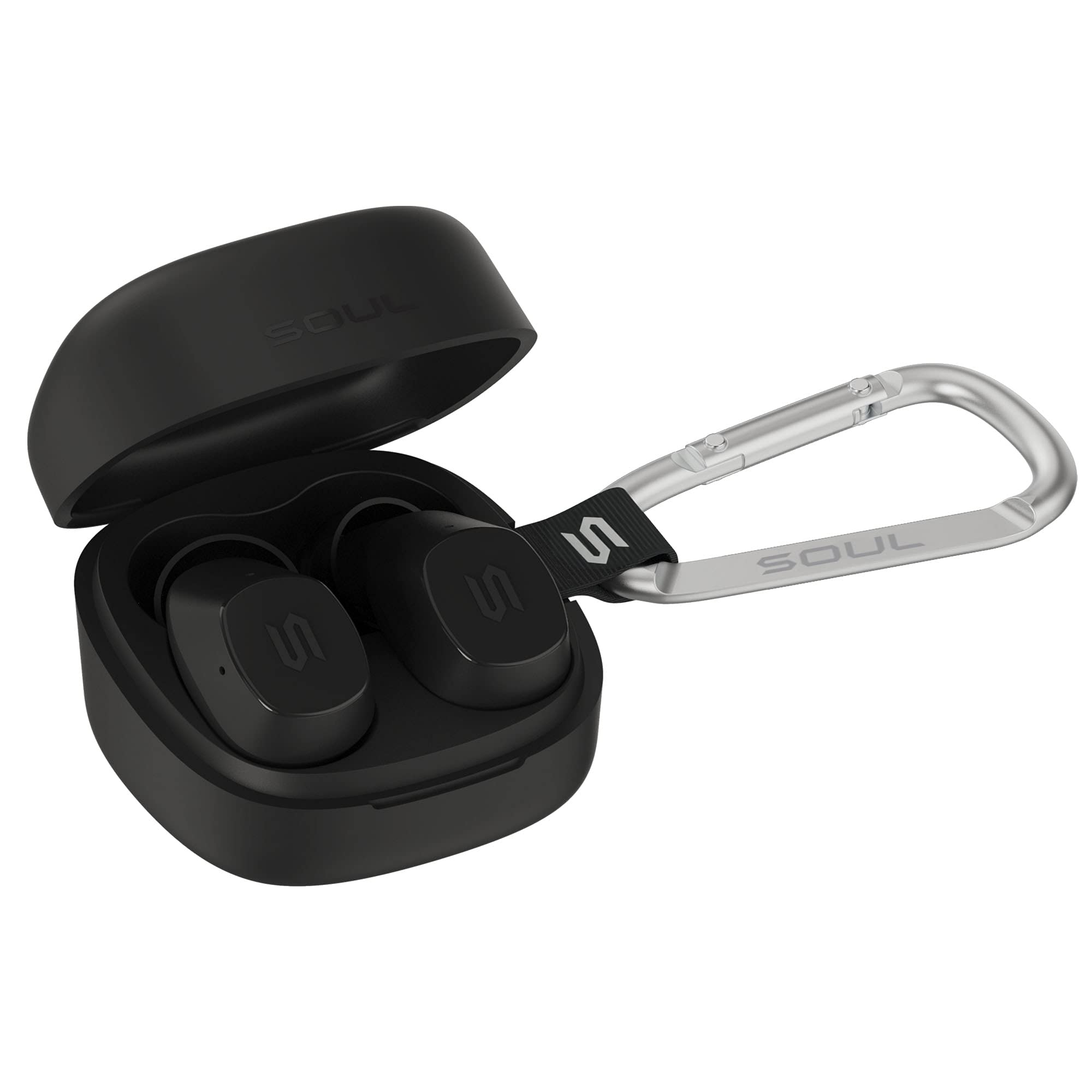 New SOUL S-Nano True Wireless Earbuds - in Ear Headphones, Ultra Portable, Bluetooth, IPX5 Waterproof, Transparency Mode - Black