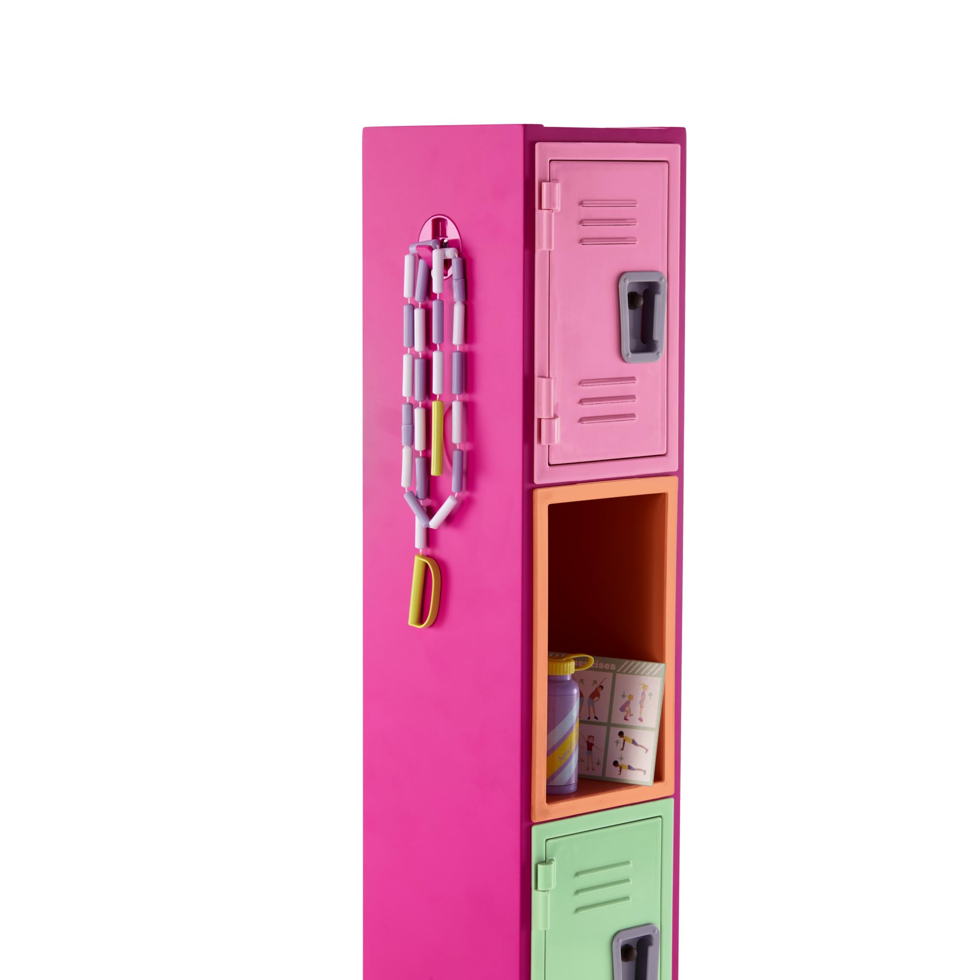 American Girl Truly Me 18-inch Doll Colorful Cubbies Locker Playset with Fold-out Hook and Real Chalkboard, For Ages 6+