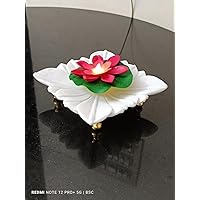 White Marble Sqaure Shape Flower Carving with Stand urli, Snacks platters, Sweet paltter, Home décor