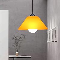 PVC Pendant Light Plastic Lampshade Modern Lighting Fixtures Kitchen Hanging Lamp Dinning Room Bedroom Home Decor Luminaire 1Pcs (Color : Orange)