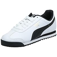 PUMA Men's ROMA BASIC Sneaker, white-black, 6.5
