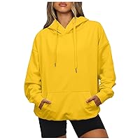 Womens Oversized Hoodies Fleece Sweatshirts Long Sleeve Sweaters Pullover Fall Clothes with Pocket and Drawstring