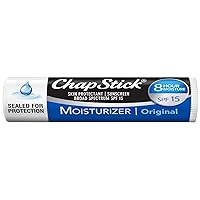 ChapStick Moisturizer Original Lip Balm Tube, SPF 15 and Skin Protectant - 0.15 Oz
