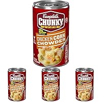 Campbell's Chunky Soup, Chicken Corn Chowder Soup, 18.8 Oz Can (Pack of 4)