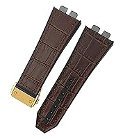 17 * 27mm Genuine Leather Rubber Silicone Watchband for Hublot Big Bang 42mm 441 440 Calfskin Quick Release Watch Strap (Color : 38, Size : 17x27mm)
