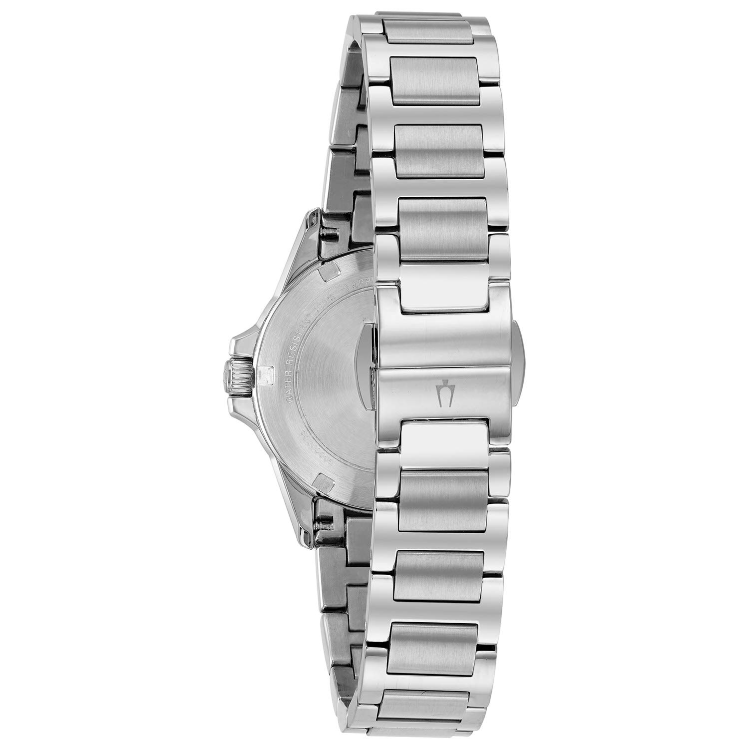 Bulova Ladies' Marine Star 'Series L' 3-Hand Day Date Quartz Diamond Watch, Sapphire Crystal, 100M Water Resistant, Mother-of-Pearl Dial, 34mm