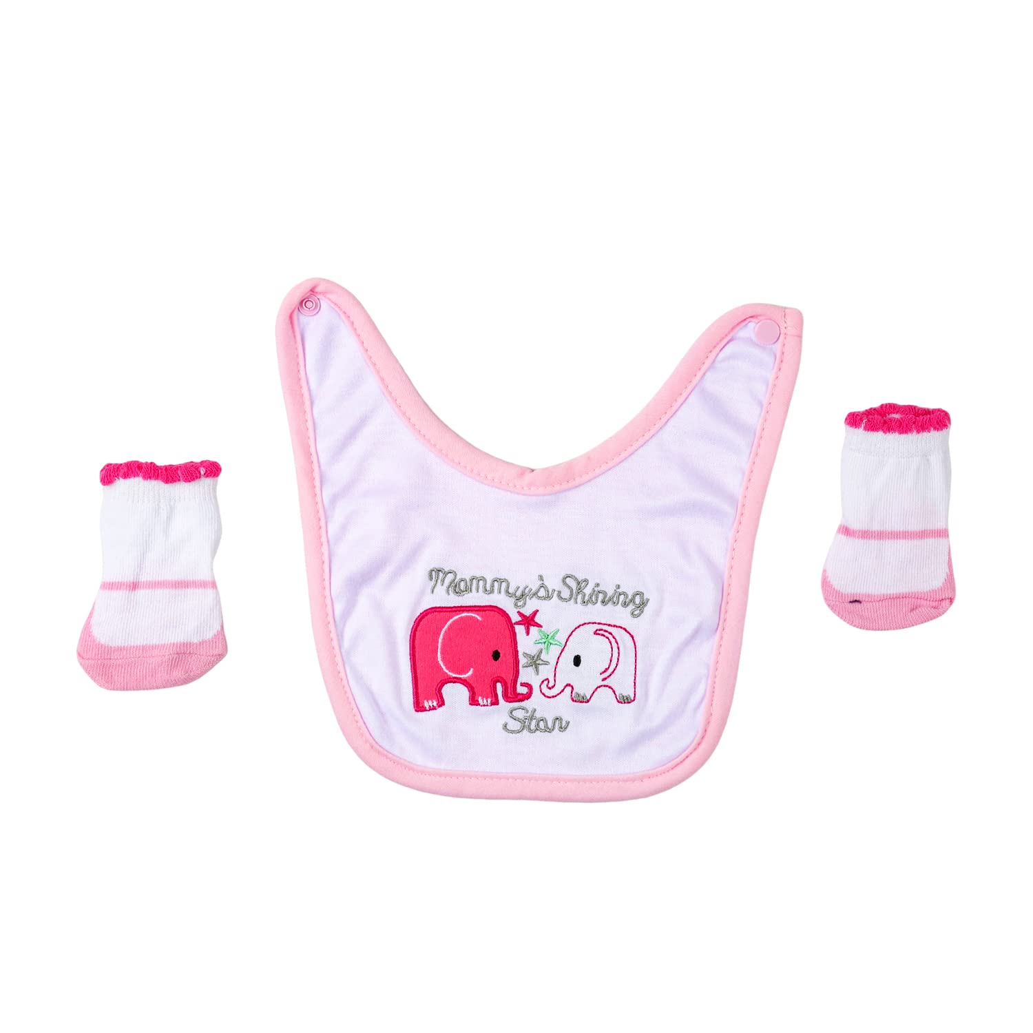 CARANOVO Reborn Baby Doll Clothes 22 inch Pink Elephant 6pcs Outfit Accessories Set for 18-22 Inch Reborn Doll