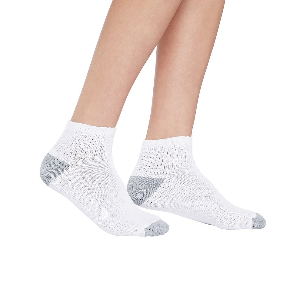 Hanes womens 10-pair Value Pack Ankle athletic socks, White, 5 9 US