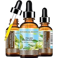 Natural Italian Squalane Moisturizer Oil for Face, Body and Hair, 4 fl.oz (120 ml)