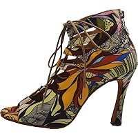 Womens Professional Zip Latin Dance Ankle Boots Ballroom Tango Shoes Custom Heels Jazz Heels Dancer Exotic