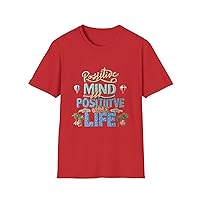 Positive Mind Vibes Life Motivation T-Shirt for Mental Health Awareness Cool Funny