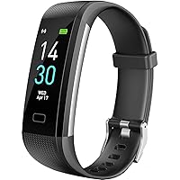 Fitness Tracker HR, with Blood Pressure Heart Rate Monitor, Pedometer, Sleep Monitor, Calorie Counter, Vibrating Alarm, Clock IP68 Waterproof, Black (QI-XW-ZNSH01)