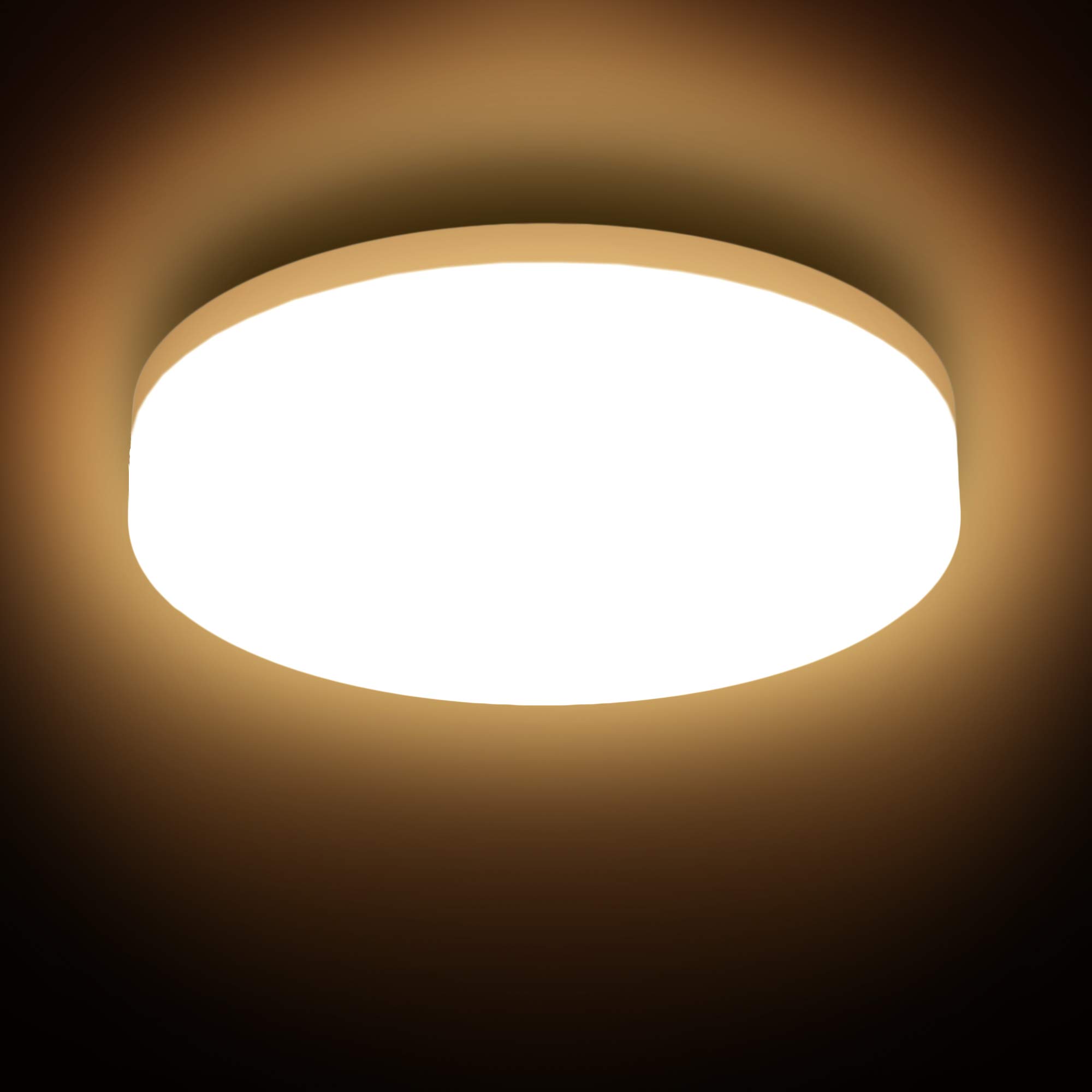 B.K.Licht - Deckenlampe für das Bad mit warmweißer Lichtfarbe, IP54, 13 Watt, 1500 Lumen, LED Deckenleuchte, LED Lampe, Badlampe, Badezimmerlampe, Küchenlampe, Feuchtraumleuchte, 22x5,4 cm, Weiß
