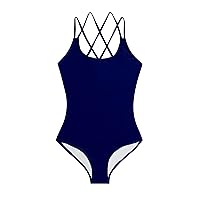 Kanu Surf Girls Reese Upf50Beach Sport Criss-Cross One Piece Swimsuit