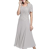 A-line Elegant Mother of The Bride Dress Square Neckline Sleeveless Tea-Length Wedding Guest Dress with Ruffles 2024