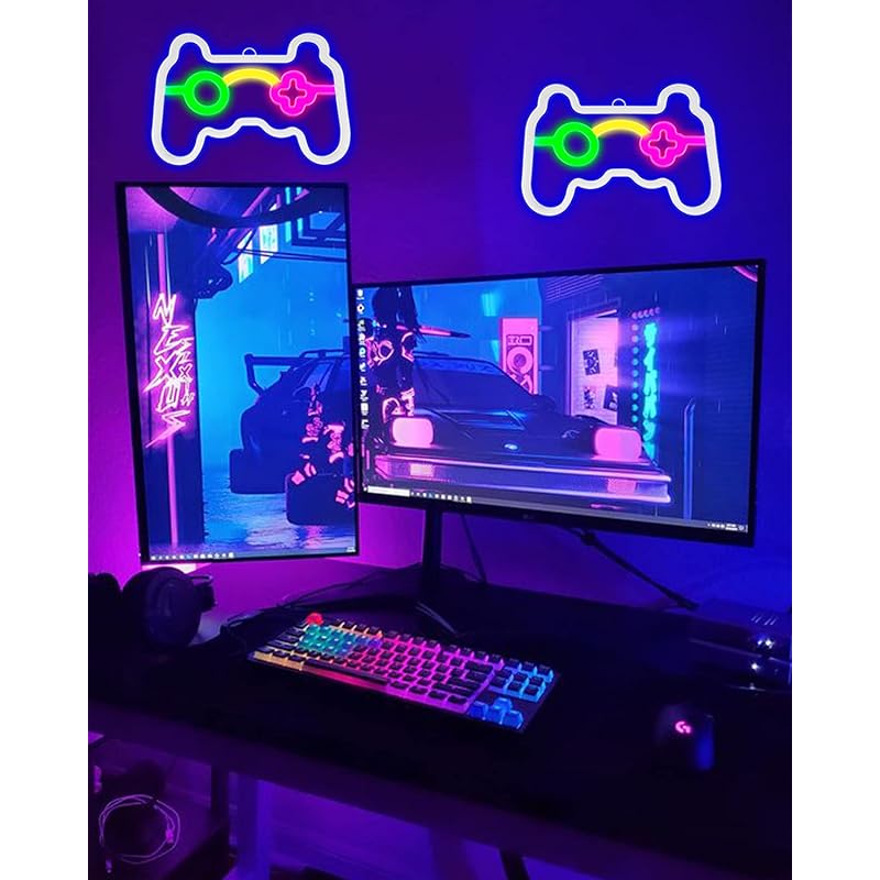 Mua Neon Sign, Gamepad Shape Led Neon Light Wall Gaming Room ...