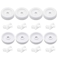 2024 Upgraded WD35X21038 Dishwasher Lower Rack Wheel Kit by Beaquicy - Replacement for G-E Ken-more May-tag Hot-point Dishwasher - Replaces WD12X10074 WD12X10076 WD12X0272 WD12X0427 - Pack of 8