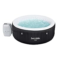 SaluSpa Miami AirJet Inflatable Hot Tub | Portable Spa with Rapid-Heating & Water-Filtration System | 120 AirJets Release Calming Bubbles | Fits Up to 4 People