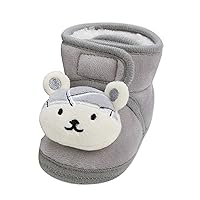 Baby Shoes Fleece Warm Cute Cartoon Short Boots Shoes Fashion Printing Non Slip Breathable Toddler Boots for Infant Boys