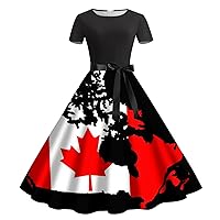 Maxi Summer Dresses for Women 2024 Vacation Trendy,Women's Fashion Retro Spring and Summer Canadian Independenc