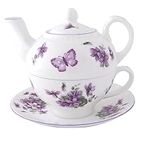 Ainsley ENVI00816C English Violet Tea for One Approx. 10.1 fl oz (300 ml)