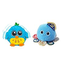 KiddoLab Interactive Baby Toy Set: Dancing 'Mr. Blue' Bird & Musical Learning Octopus - Safe & Engaging Toys for 6 Months & Up.