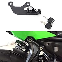 GUAIMI Motorcycle Anti-theft Helmet Lock Left Side for Kawasaki Z 650 Ninja 650 2017-2020-Black