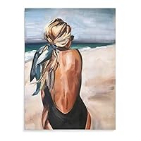 Abstract Art Beach Girl Swimsuit Poster Girls Room Aesthetics Okay Wall Art Paintings Canvas Wall Decor Home Decor Living Room Decor Aesthetic 8x10inch(20x26cm) Unframe-Style
