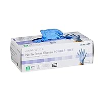 McKesson Confiderm 3.5C Nitrile Exam Gloves, Non-Sterile, Powder-Free, Blue, Medium, 200 Count, 1 Box