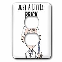 3dRose Funny Dr Fauci with Vaccine Just a little Prick Pun... - Light Switch Covers (lsp_350988_6)