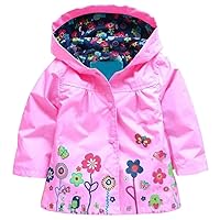 Cute Hoodie Outwear Baby Girls Kids Waterproof Hooded Coat Jacket Raincoat