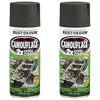 Rust-Oleum 279175 Camouflage 2X Ultra Cover Spray Paint, 12 oz, Deep Forest Green (Pack of 2)