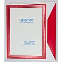 Crane & Co. Scarlet Glimmer Holiday 10 Cards and 10 lined Envelopes Photo Mount Card KP90179V