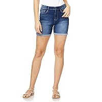 WallFlower Women's Irresistible Denim Shorts High-Rise Insta Soft Juniors (Standard and Plus)