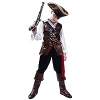 Boys Deluxe Pirate Costume with Hat Party Costume
