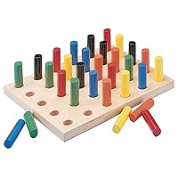Sammons Preston 61507 Pegboard with Round Pegs, Basic, Multicolored, Round, Pack of 30