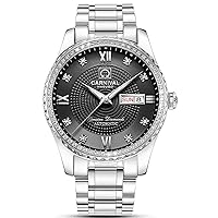 MASTOP Automatic Watches for Men's Luxury Gold Silver Stainless Steel Watch Fashion Diamond Dress Wrist Watches