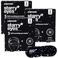 Popmask Starry Eyes Self Warming Steam Eye Mask Compress - For Headache Relief, Dry Eyes, Puffy And To Help You Sleep 3 Boxes 15 Pack