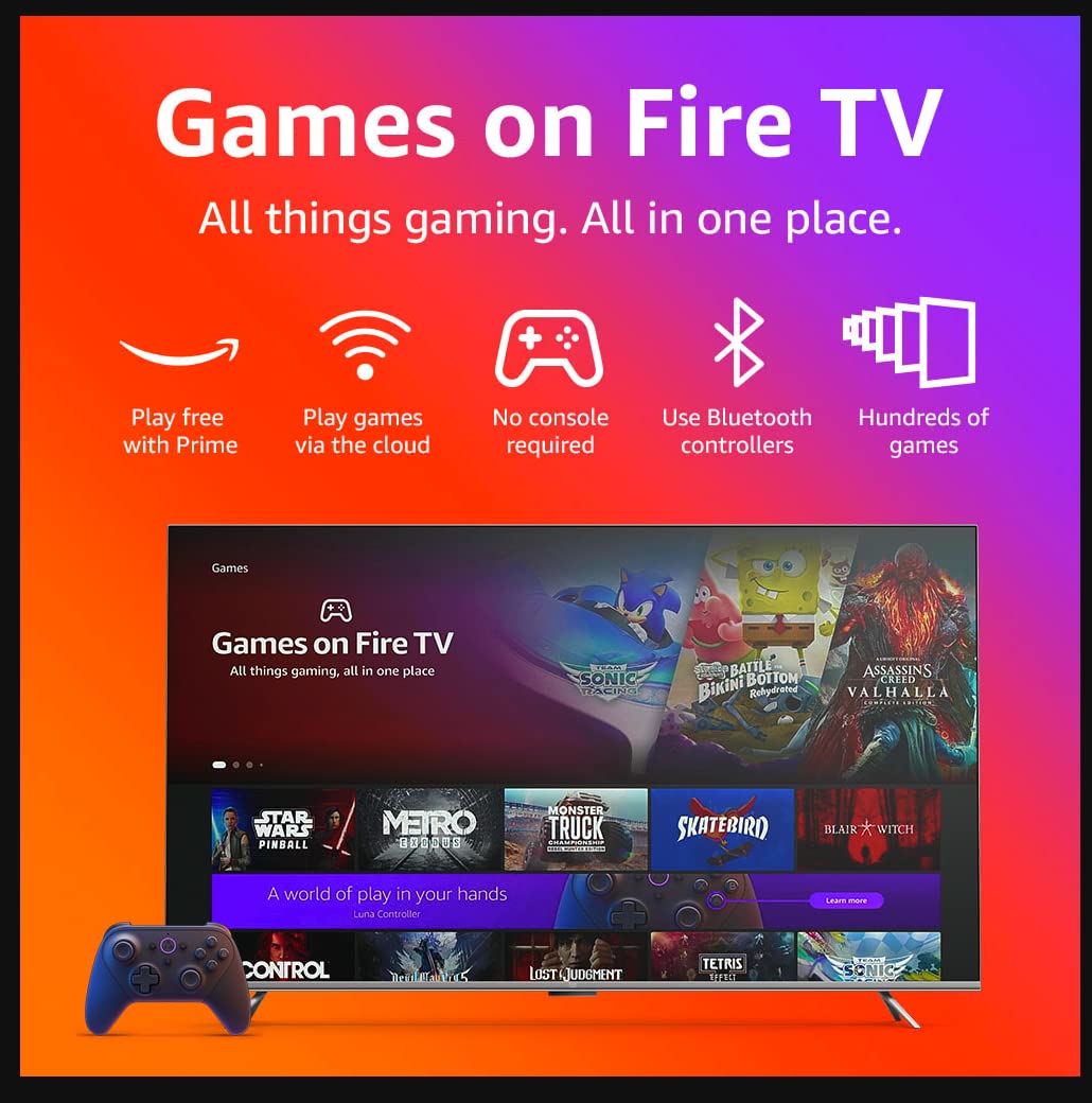 Fire TV Gaming Bundle including Fire TV Stick and Luna Controller