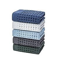BHUKF Plain Cotton Waffle Towel Light and Easy to Dry Towel Face Wash Towel Daily Necessities