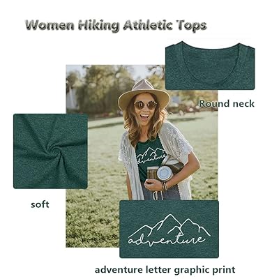 Women Mountain Adventure Workout Tanks Hiking Camping Graphic