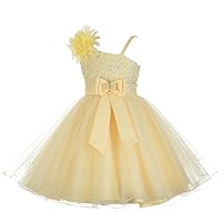 Dressy Daisy Girl Bead Sequined Wedding Flower Girl Dresses Party Occasion Dress