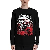 Rock Band T Shirt Men's Long Sleeve Shirts Fashion Casual Tee Black