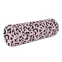 Pink Black Leopard Bolster Pillow Long Memory Foam Neck Roll Pillow Round Pillows for Couch Long Cylinder Pillow Pillow for Knee Support