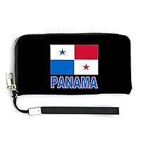 Pride of Panama - Panamanian Flag Women’s PU Leather Wallet with Card Holders Money Organizer Zipper Purse Wristlet Handbag