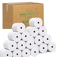 FHS 3 1/8” X 230’ Thermal Paper for Receipts - 32 Rolls of Receipt Paper Compatible with Wide Range of POS Systems for Small Business – Use as Receipt Paper, Cash Registers Printer, ATM Machine