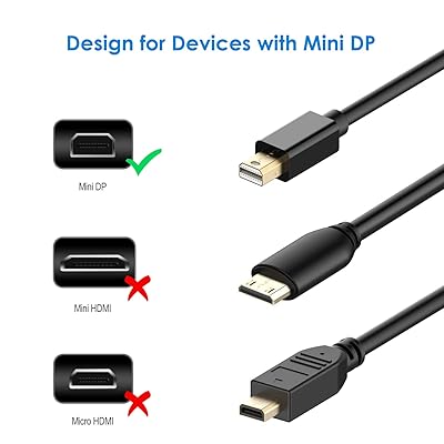 Cable Matters Mini DisplayPort to DisplayPort Cable Black 6 Feet  101007-Black-6