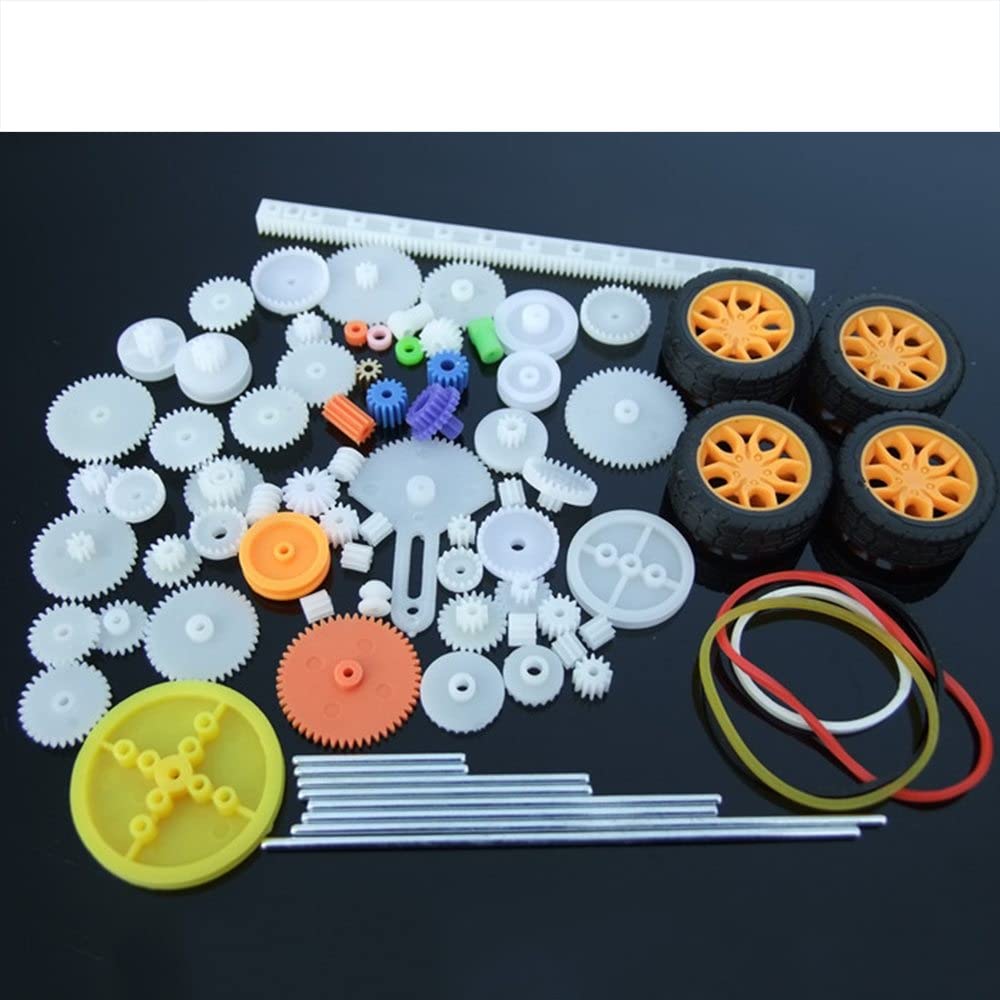 78 Kinds Plastic Shaft Single Double Reduction Crown Worm Gears Wheel for RC Toys Car DIY Accessories for Scientific Experiment
