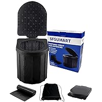 Outdoor Emergency Toilet for Camping Hygiene & Sanitation, Portable Foldable Potty for Car Travel Hiking Fishing Long Trips