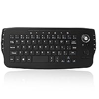 E30 4GHz Keyboard with Trackball Mouse Scroll Wheel for Android TV Box Smart TV PC Notebook Black